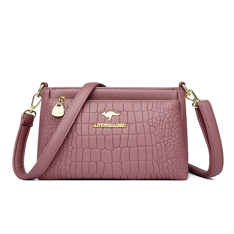 Embossed Large Capacity Underarm Multipurpose Portable Women's Messenger Bag