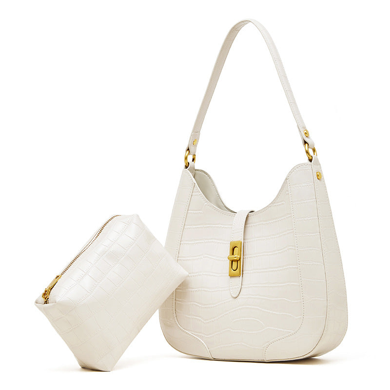 Women's Design Large Capacity Crocodile Pattern Patent Bags