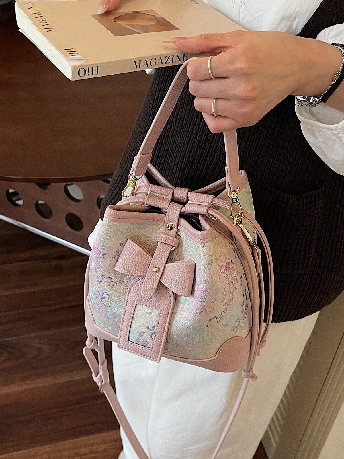 Women's Unique Super Popular Niche Printed Fashion Bucket Bags