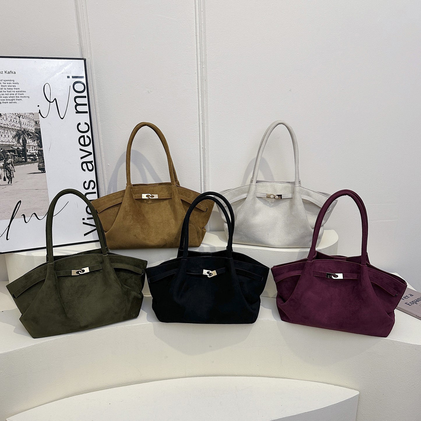Large Capacity Commuter Suede Tide Minority Single Simple Tote Bag