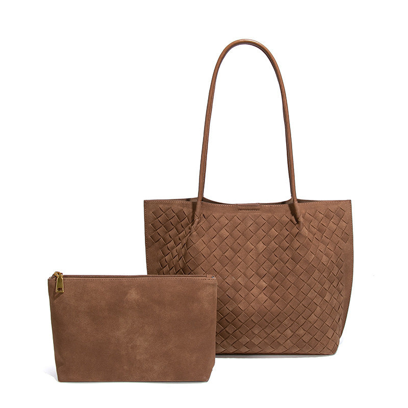 Women's Large Capacity High-grade Hand-woven Simple Underarm Tote Bag