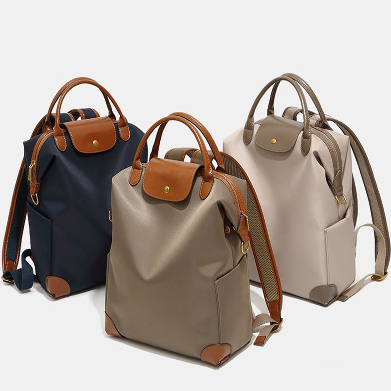 Women's High-grade Commuter Computer Convenient Large Capacity Nylon Contrast Leisure Backpack
