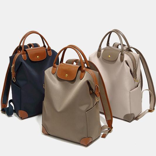 Women's High-grade Commuter Computer Convenient Large Capacity Nylon Contrast Leisure Backpack