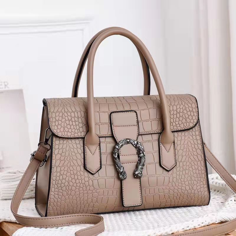 Stone Pattern Design Versatile Elegant Large Women's Shoulder Bag