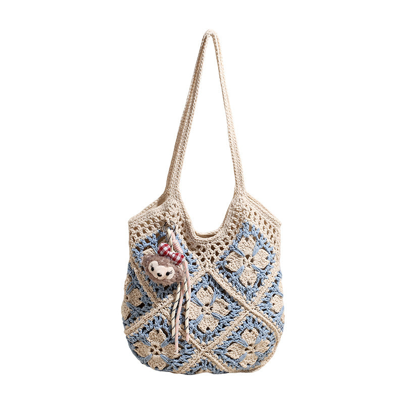 Women's Large Capacity Ethnic Style Hollow Seaside Tote Bag