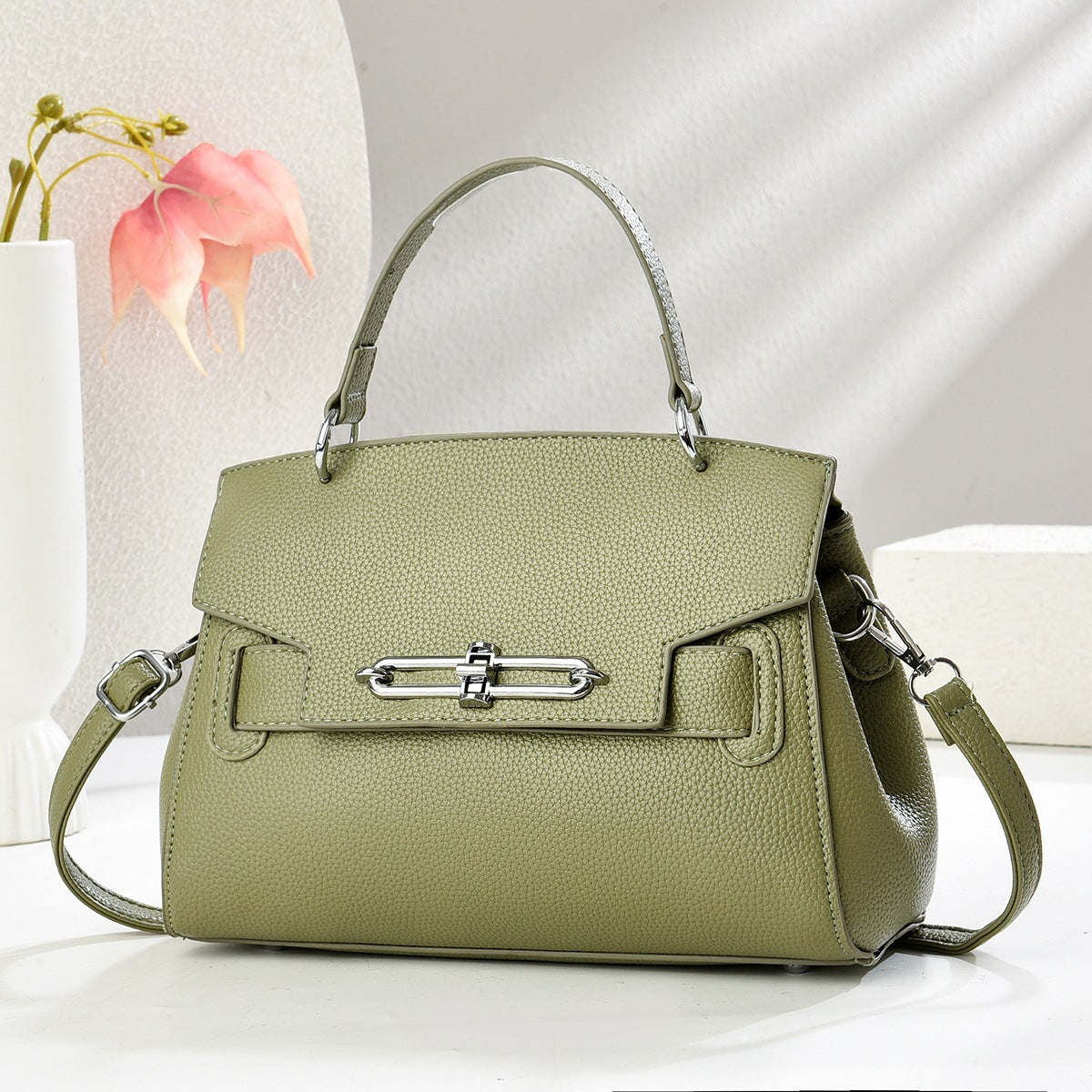 Women's High Texture Lychee Pattern Trendy Commute Leisure Women's Shoulder Bag