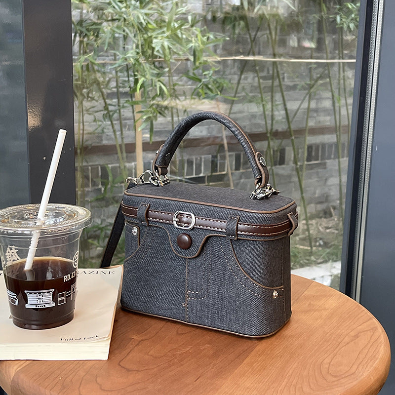 Women's Design Fashion Denim Stitching Trendy Simple Women's Shoulder Bag