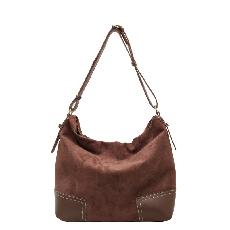 Women's High-grade Suede Large Trendy Easy Matching Tote Bags