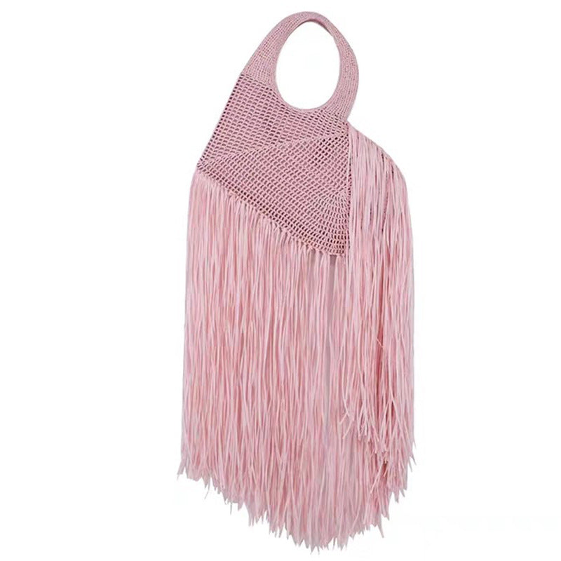 Tassel Woven Fashionable Love Heart Hand Female Personality Women's Handbag