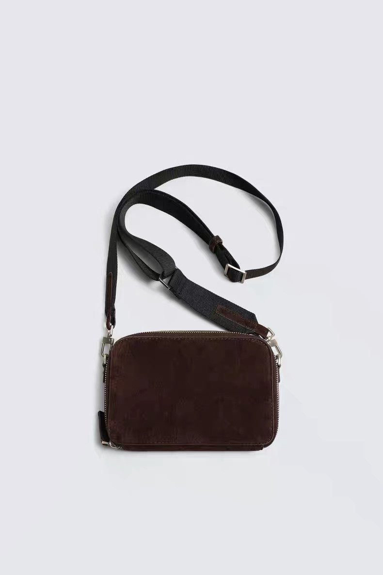 Fashion Beautiful Durable Men's Suede Leather Men's Messenger Bag