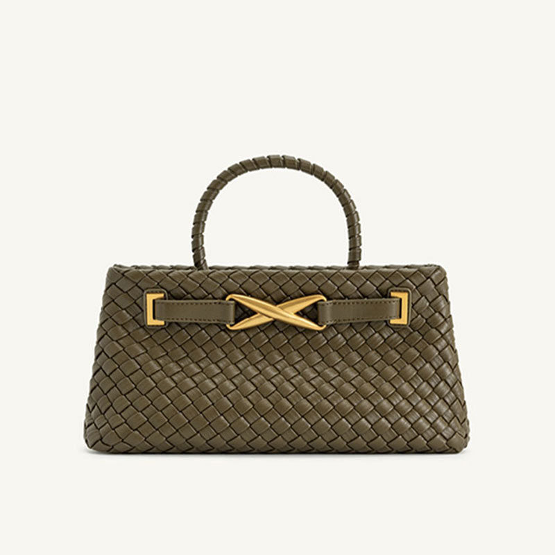 Women's Metal High-grade Woven Clutch Temperament Wild Women's Handbag