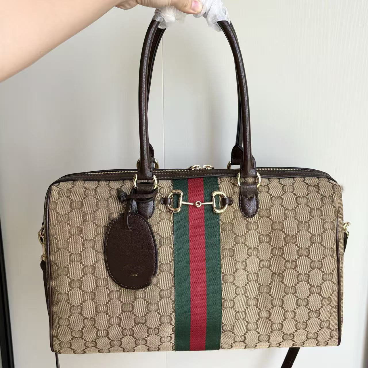 Women's Retro Boston Genuine Leather Large Capacity Women's Handbag