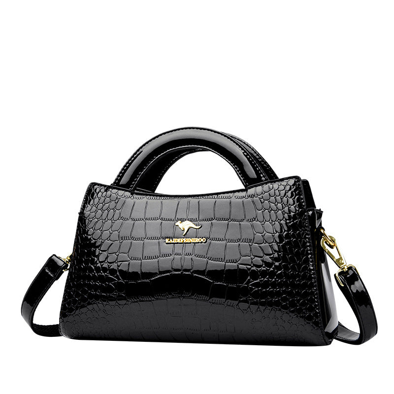 Women's Patent Leather For Mom Alligator Print Women's Handbag