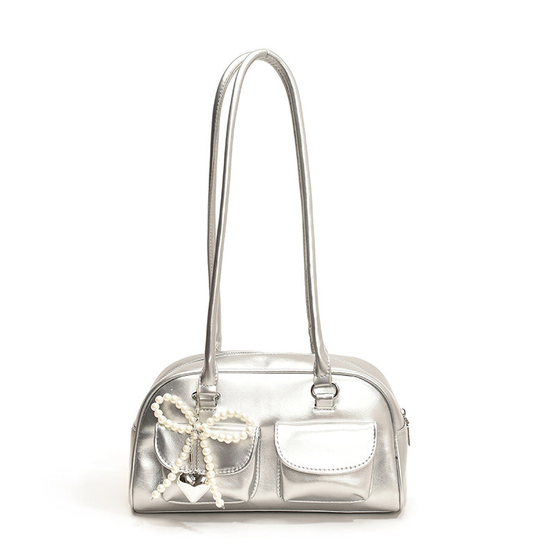 Women's Korean Style Trendy Bow Summer Simple Underarm Bag
