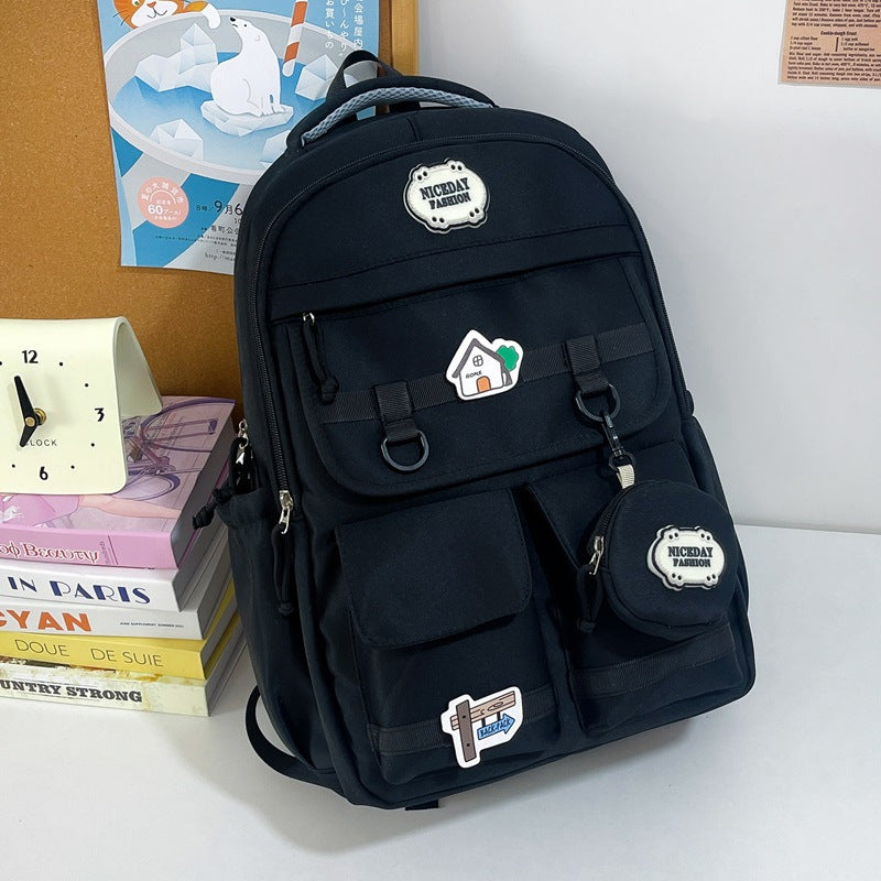 Spring Cute Korean College Female Good-looking Wide Women's Backpack