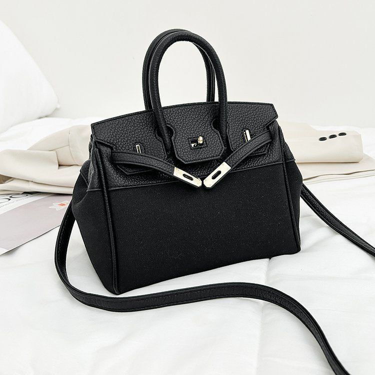 Women's Stylish Textured Kelly Popular Korean Portable Platinum Women's Shoulder Bag