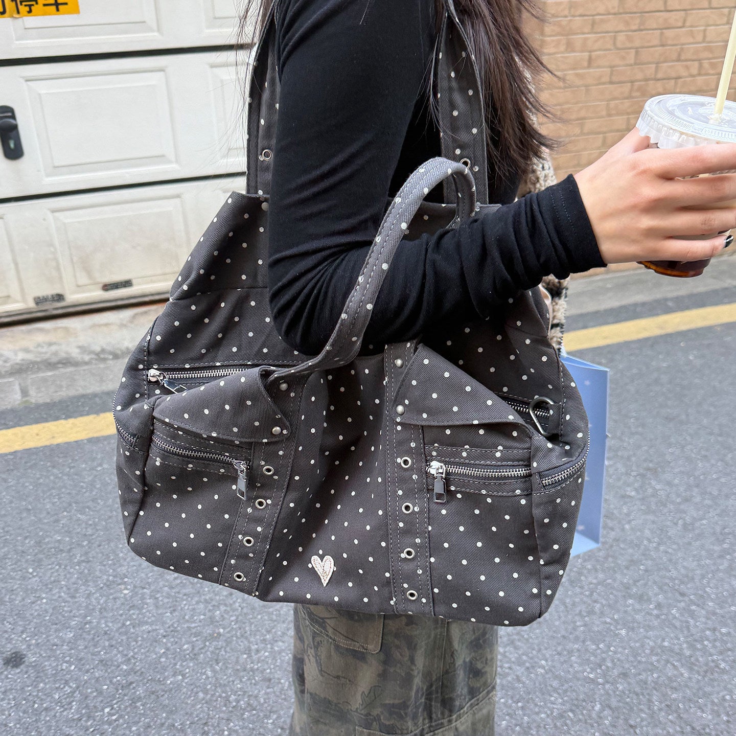 Polka Dot Female Love Light Asia Bags