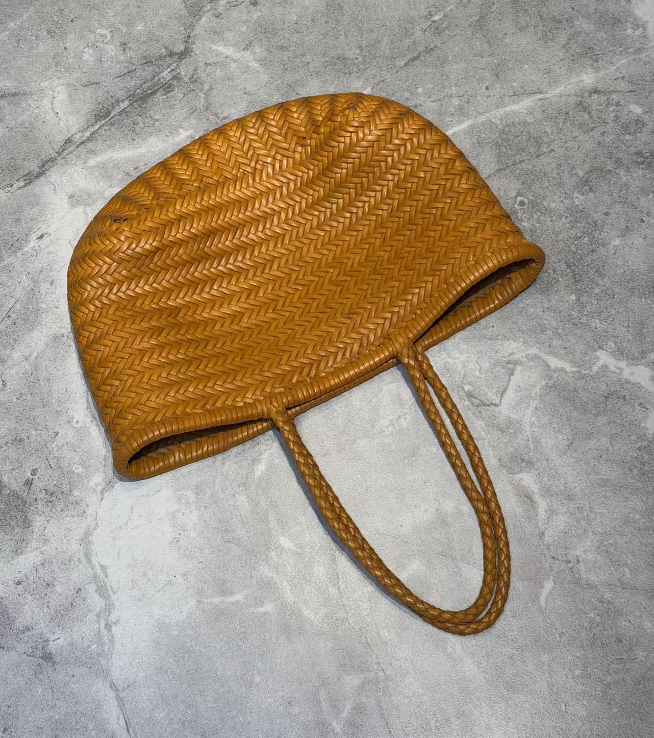 Genuine Leather French Food Basket Layer Large Bags