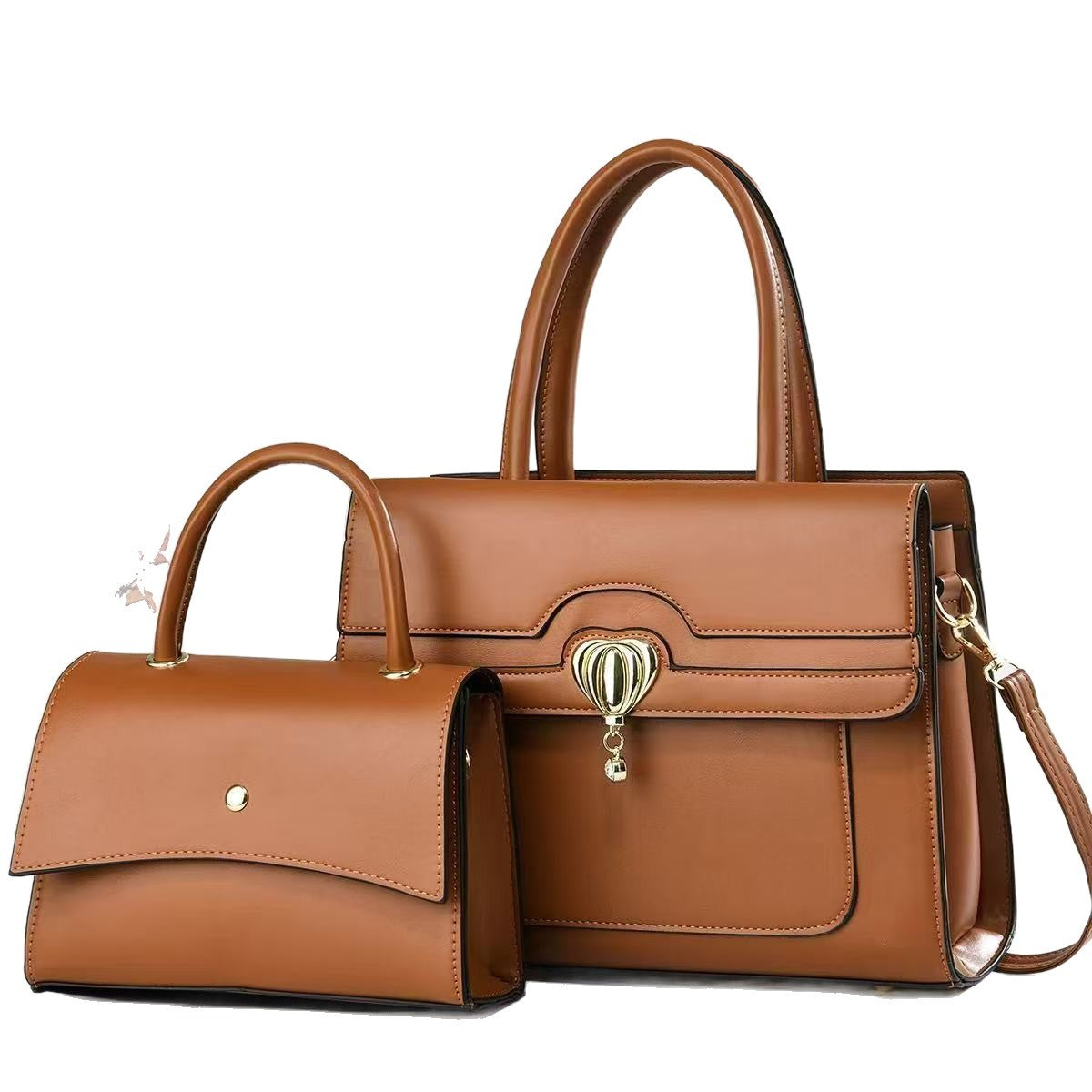 Elegant Retro Two-piece Set Large Capacity Underarm Bag
