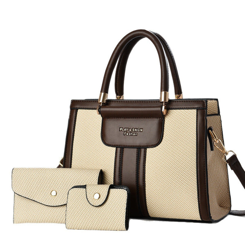 Popular Comfortable Women's Three-piece Portable Large Women's Shoulder Bag