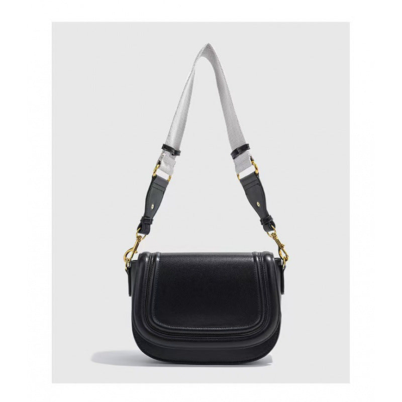 Z Home Saddle Fashion Broadband Contrast Color Women's Messenger Bag