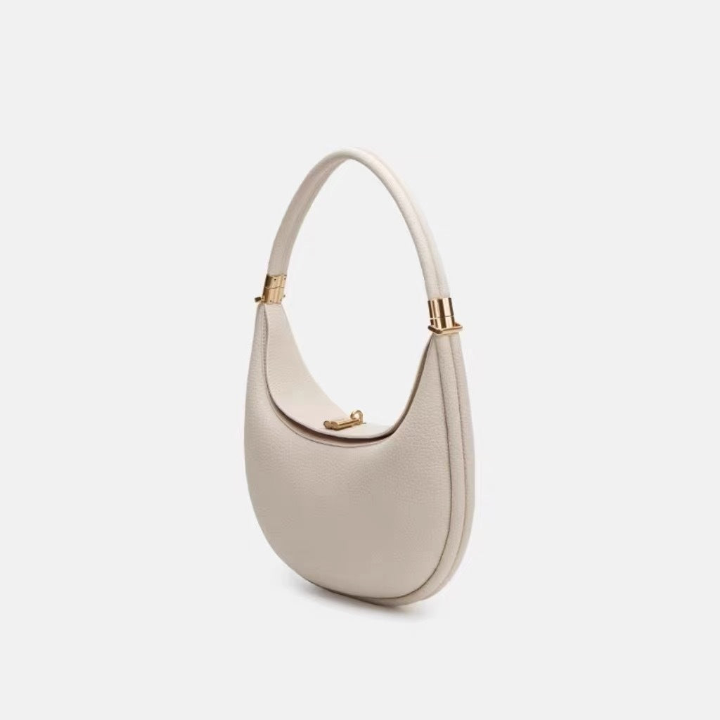 Women's Luxury High-grade Solid Color Portable Selenodont Underarm Bag