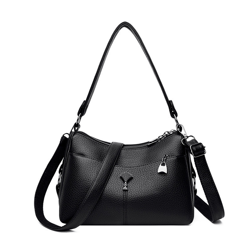 Women's Mother Elegant Authentic Leather Tactile Feel Women's Shoulder Bag