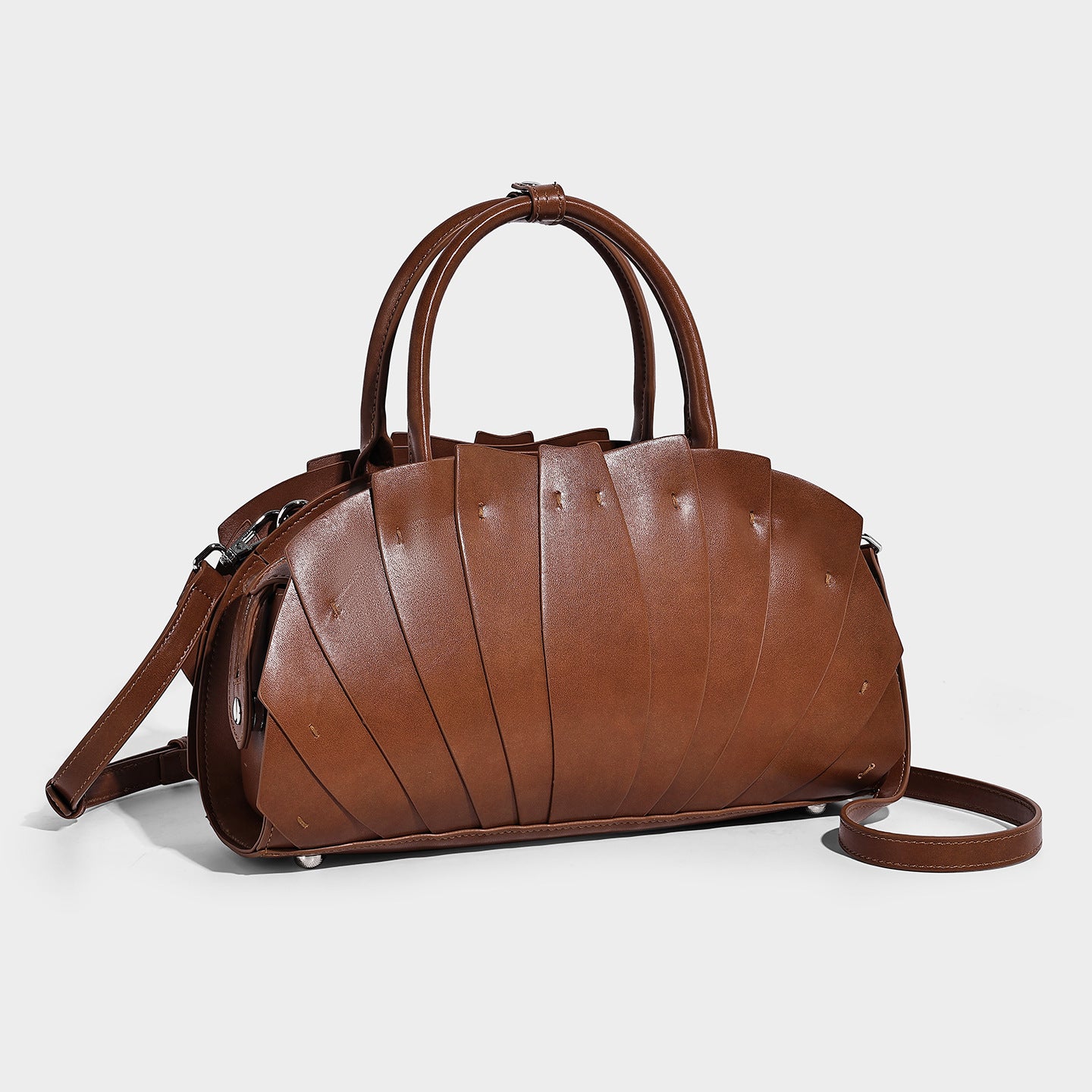 Portable Fan-shaped Lotus Leaf Advanced Handmade Minority Fashion Stitching Handbags
