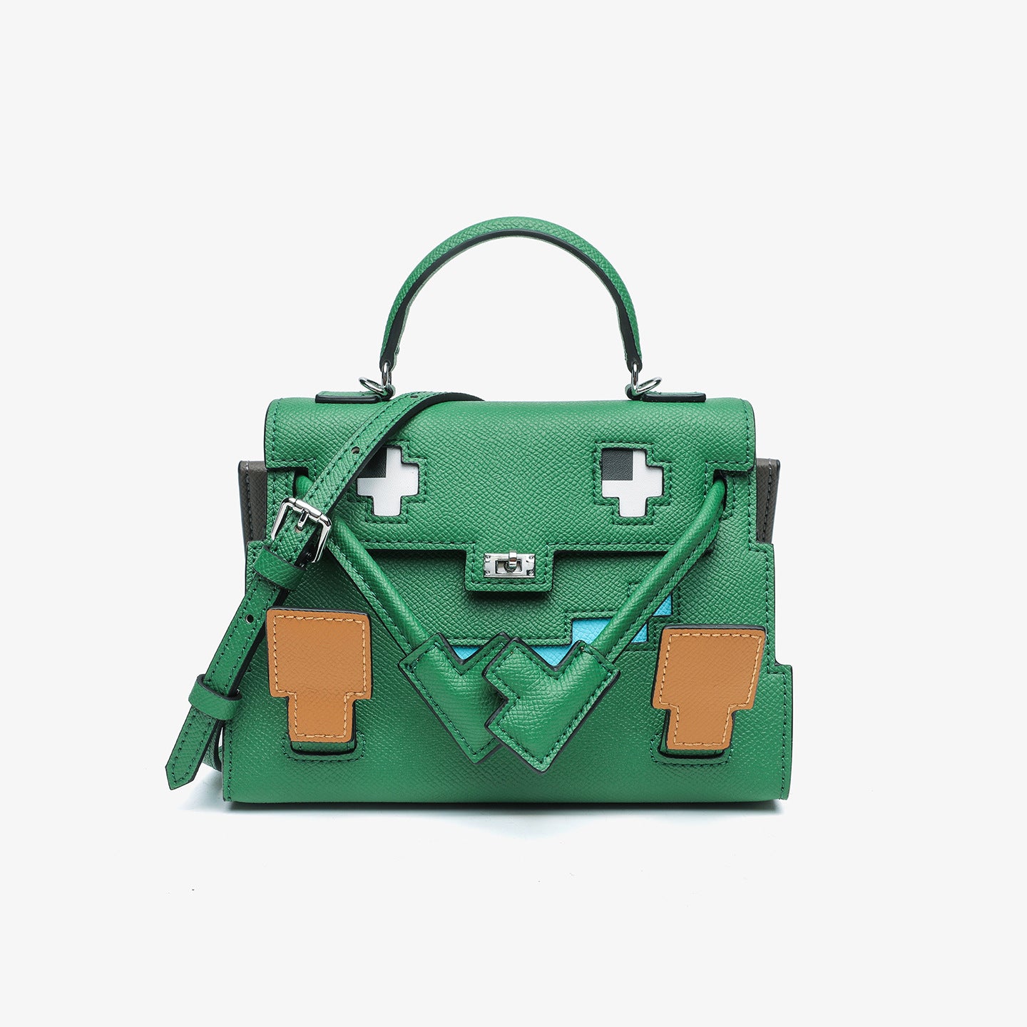 Women's Leather Mosaic Kelly Monster For Handbags