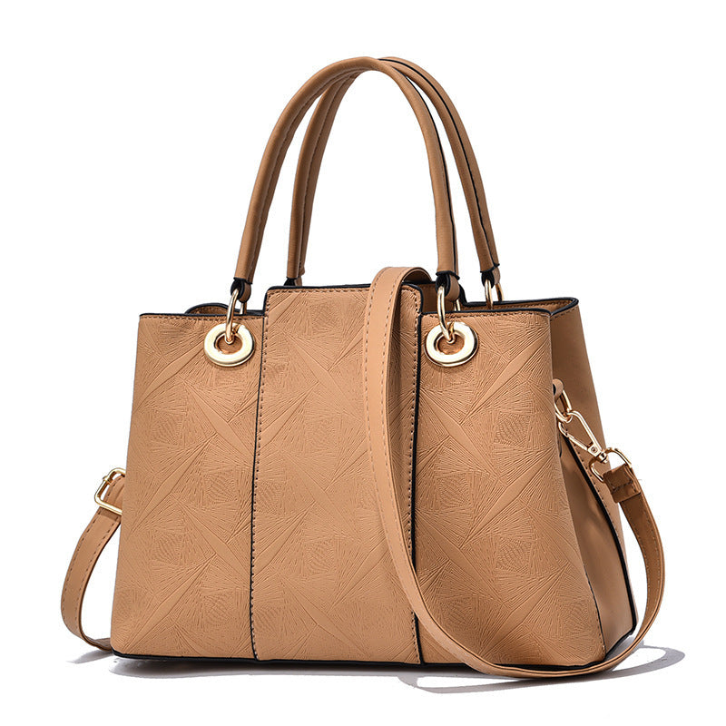 Women's Texture Large Capacity Embossed Design Shoulder Bags