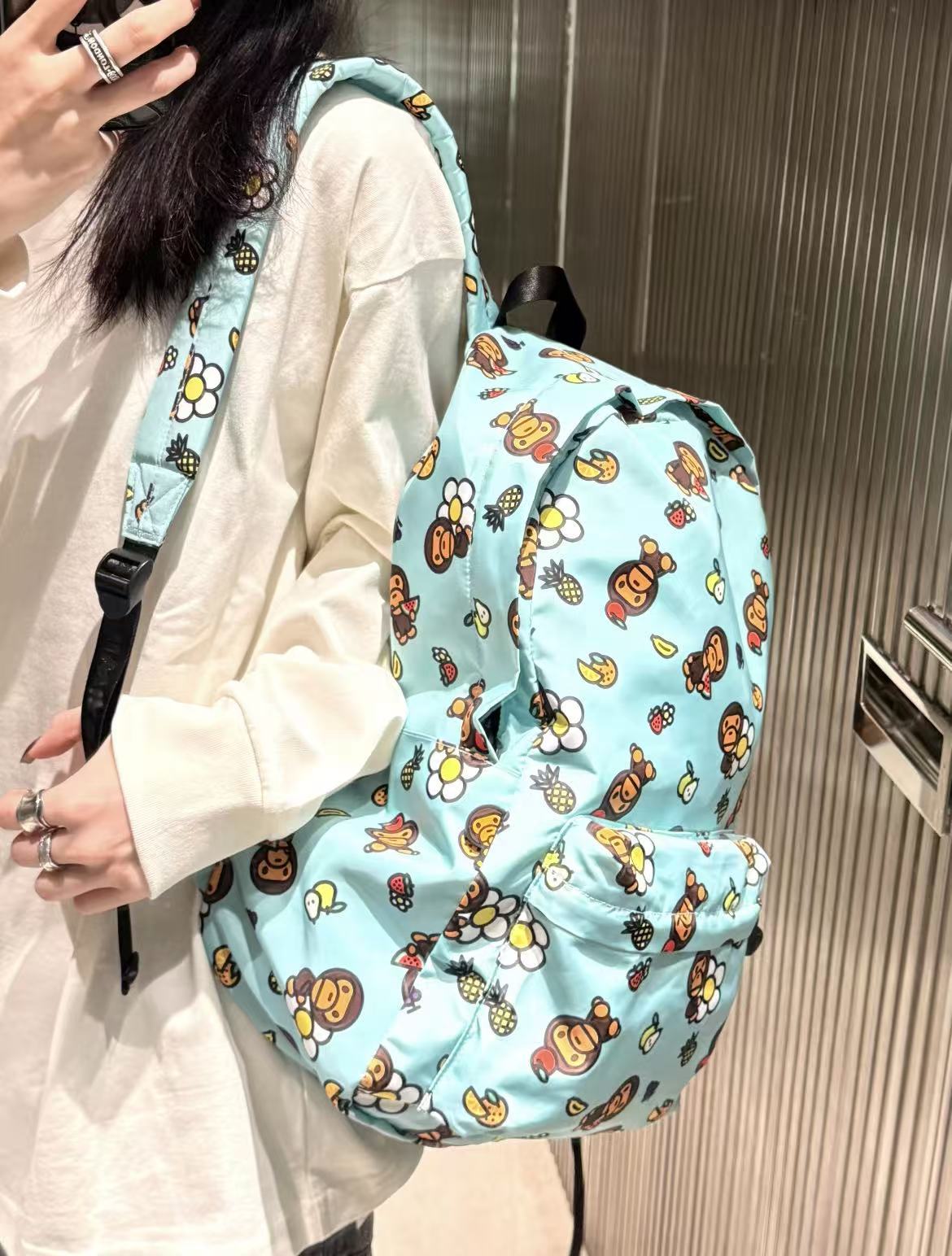 Printed Cartoon Cute Large Capacity Little Women's Backpack