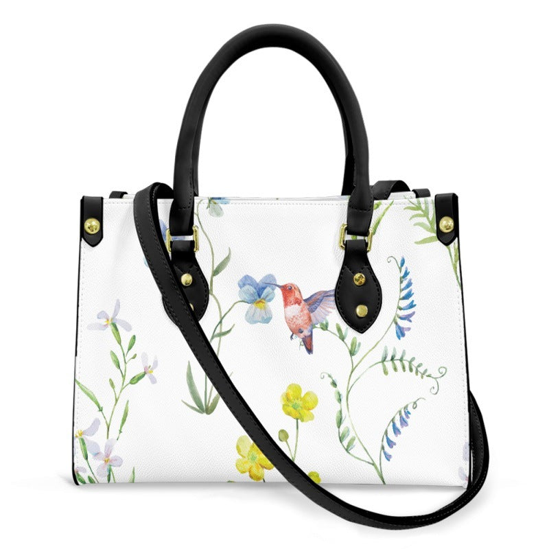 Women's Flowers Birds Series Printing Stylish Drawing Women's Shoulder Bag