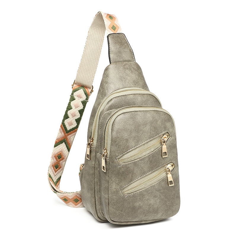 Women's & Men's Double Zipper Large Capacity Vintage Women's Messenger Bag