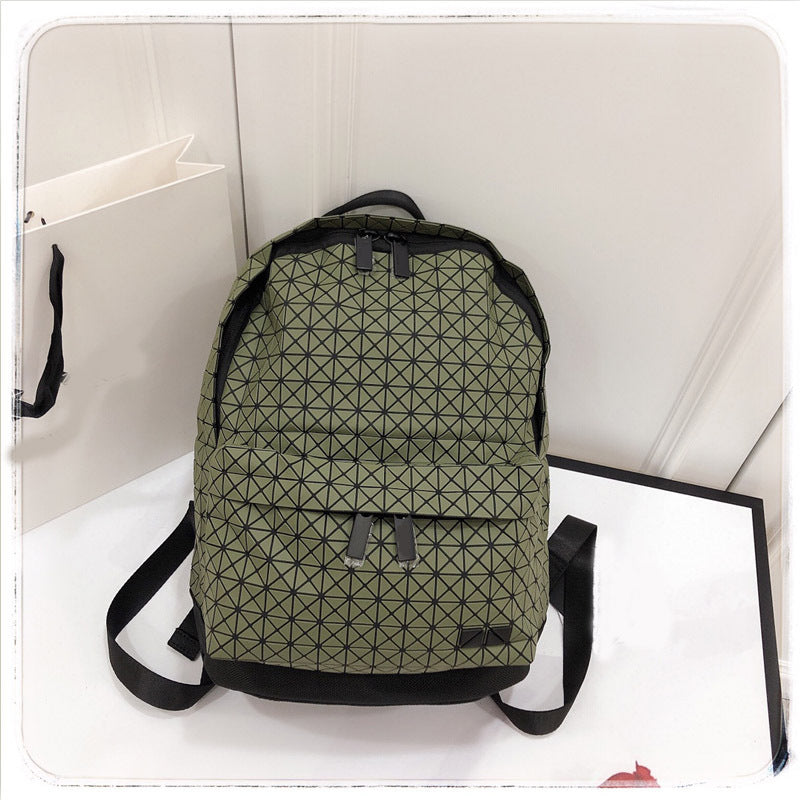 Women's Original Geometric Rhombus Silicone Checked Computer Color Matching Bags