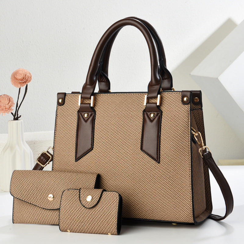 Classy Beautiful Women's Three-piece Big Fashion Women's Shoulder Bag