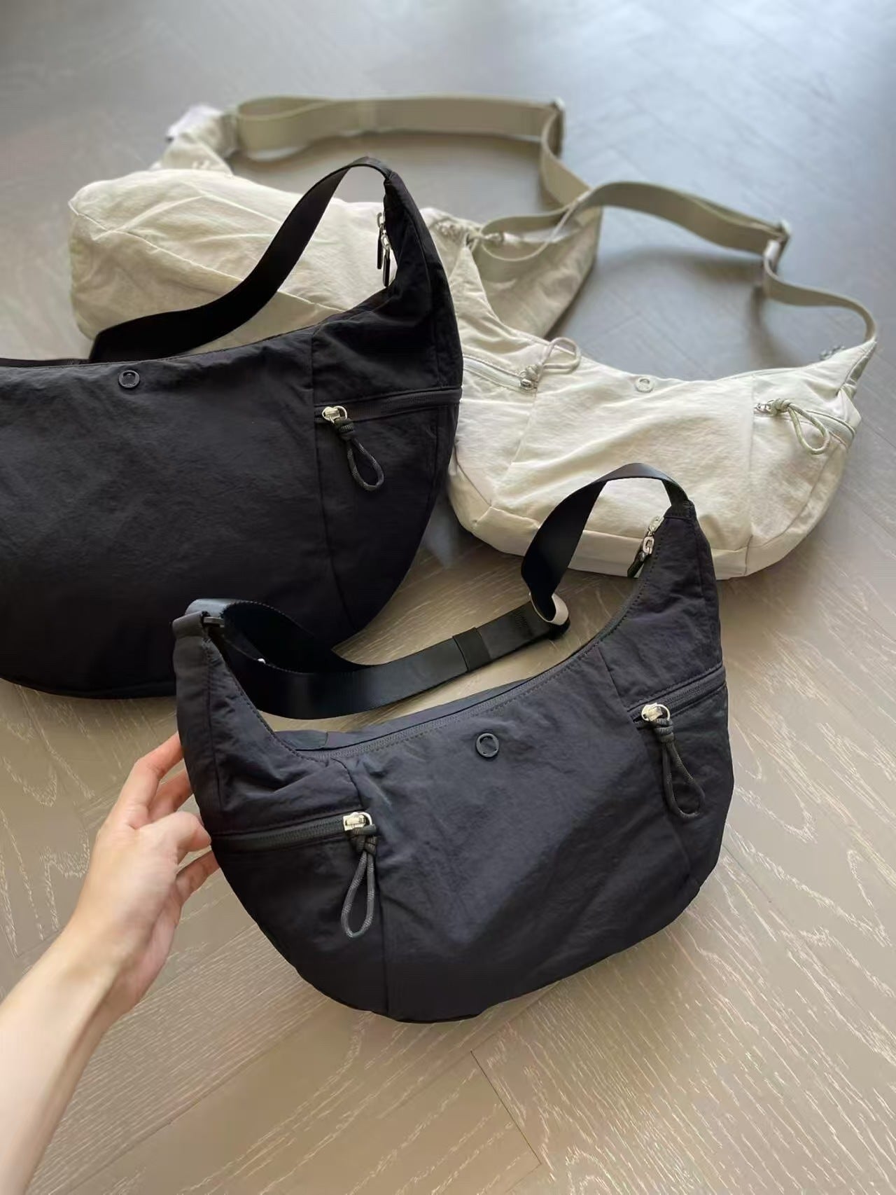 Classy Women's Dumpling Fitness Yoga Croissant Bags