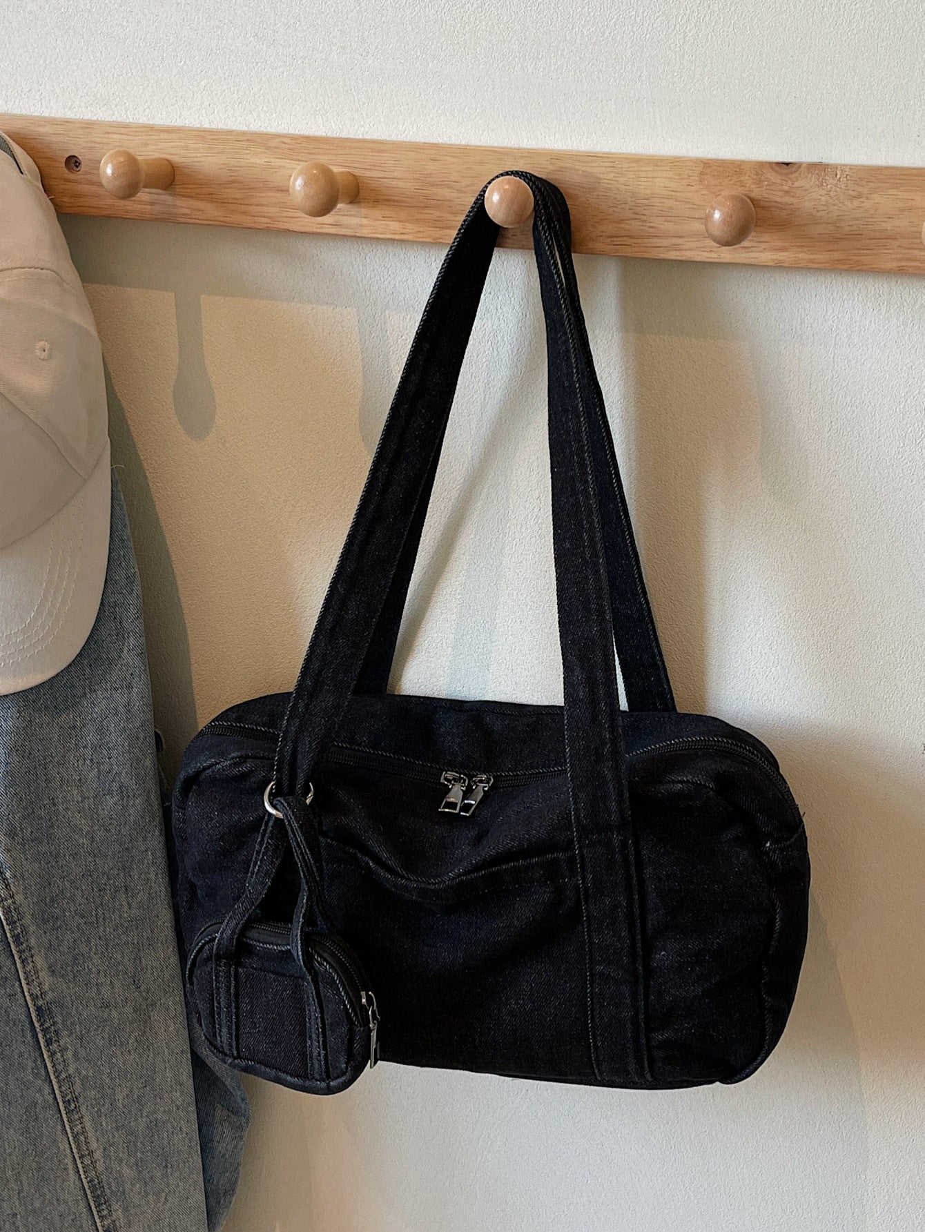 Women's Denim Retro Washed Niche Storage Multifunctional Women's Shoulder Bag