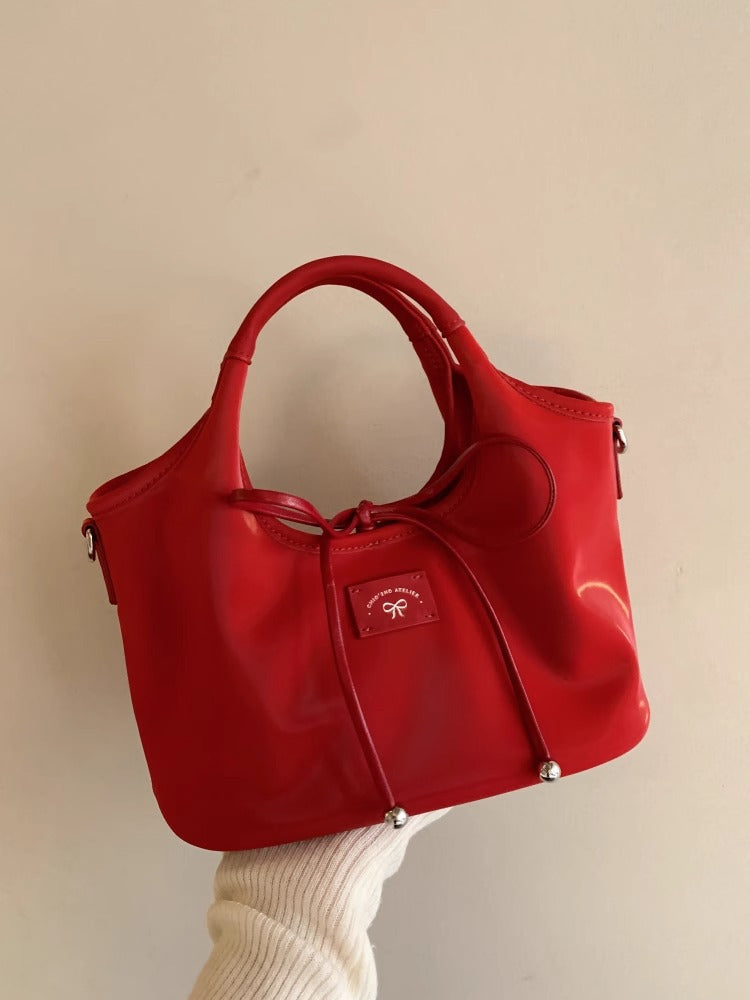 Women's Shop Owner Summer Mercerized Red Tote Bags