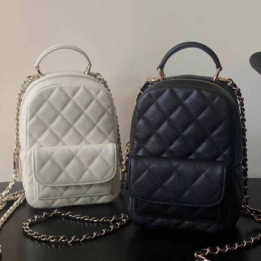 Chain Caviar Mini Rhombus Single Classic Style Fragrance Bags