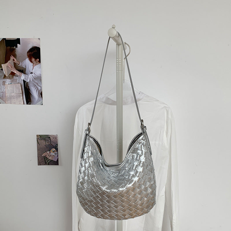 Women's Summer Authentic Leather Weave High Sense Bags