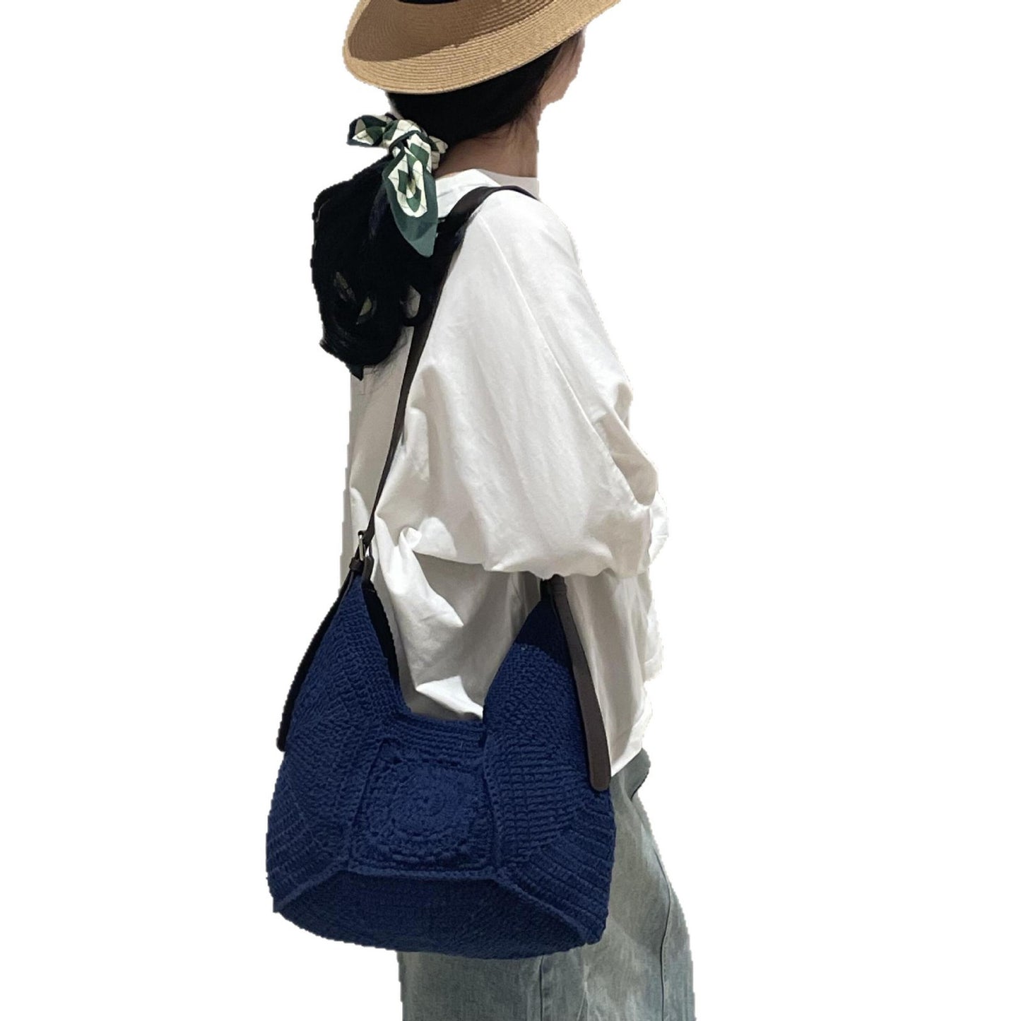 Large Capacity Cotton Thread Woven Grandma Bags