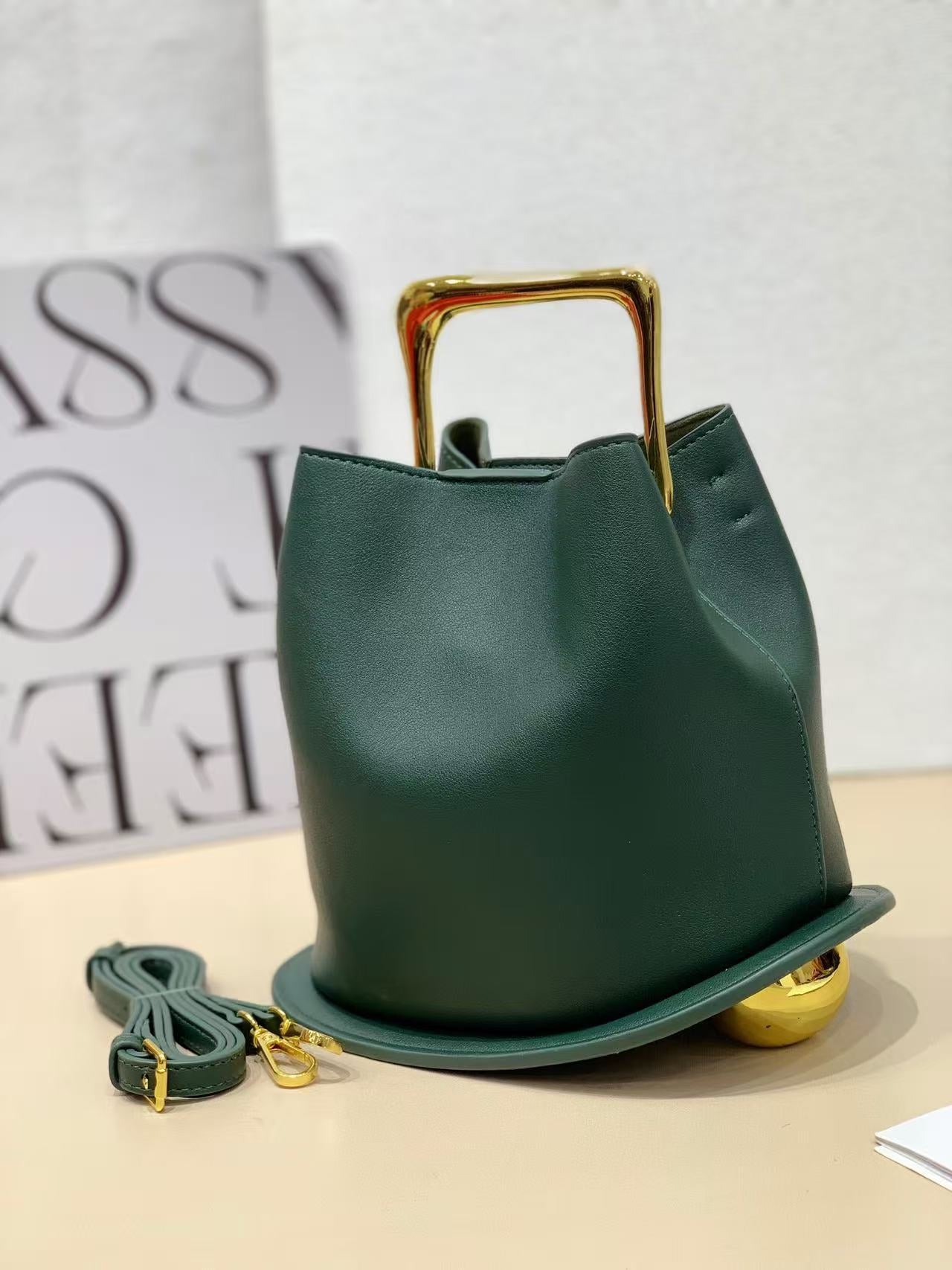 Women's Fashionable Metal Portable Irregular Textured Women's Handbag