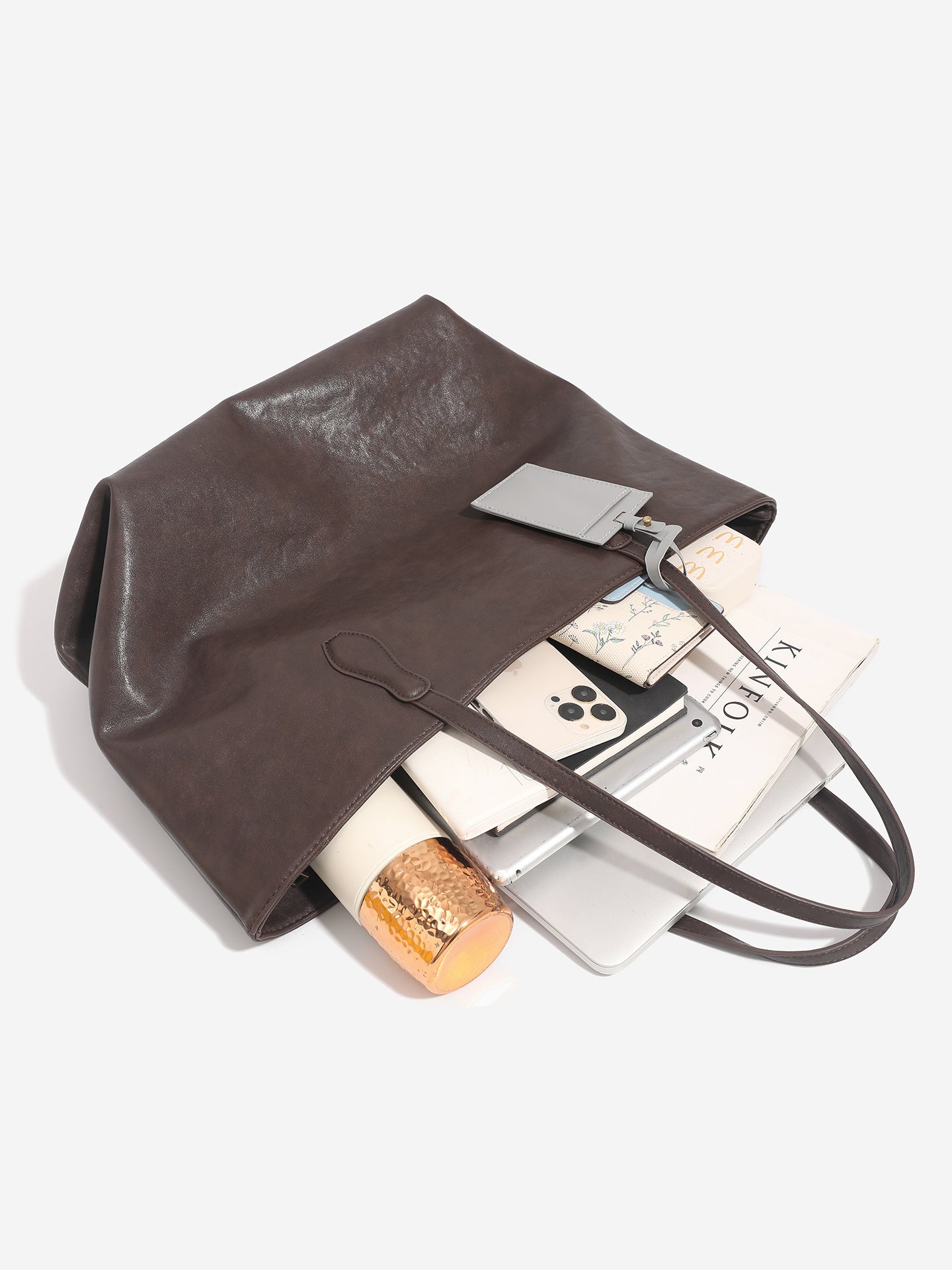 Leather With Female Large Capacity Korean Version Tote Bag