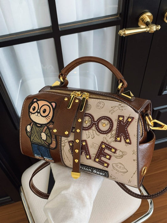 Women's Fashionable Portable Boston Girlfriends Shopping Retro Women's Shoulder Bag