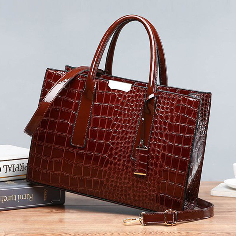 Women's Trendy Crocodile Pattern Portable Worldwide Women's Handbag