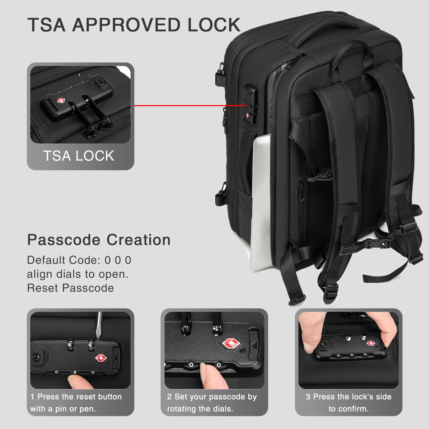 Men's Compression Large Capacity Business Computer High Leisure Backpack