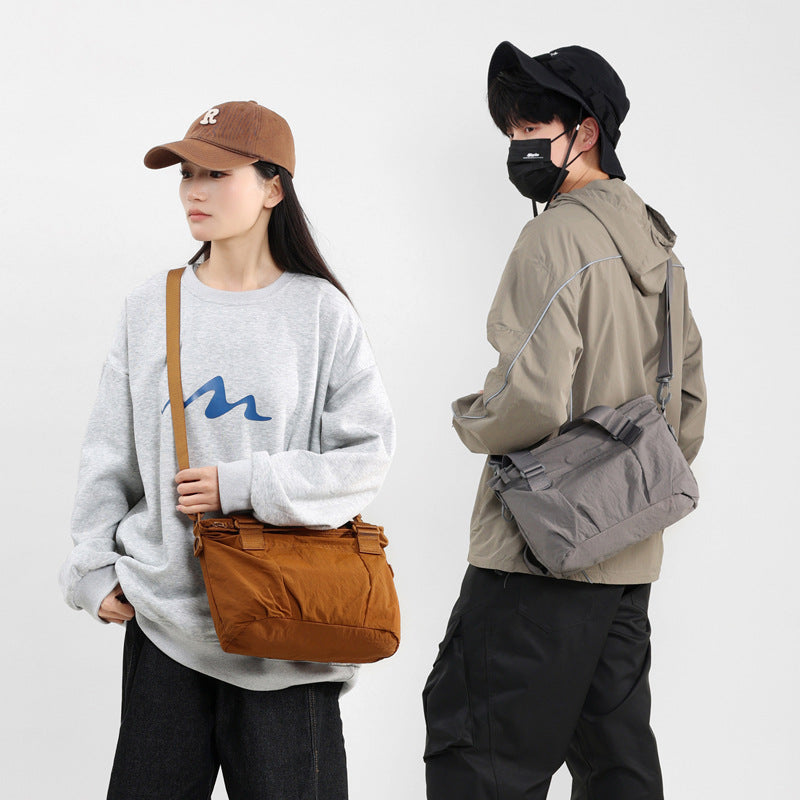 Women's Korean Style Artistic Solid Color Large Capacity Shoulder Bags