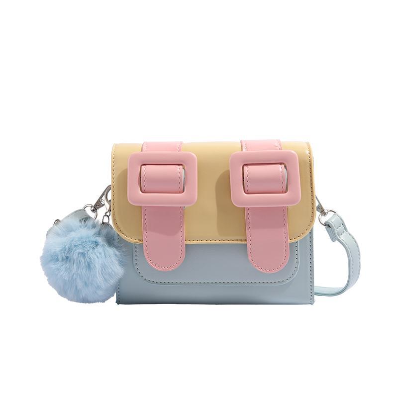Women's Best Selling Stylish Good Texture Design Cambridge Contrast Color Small Square Bags