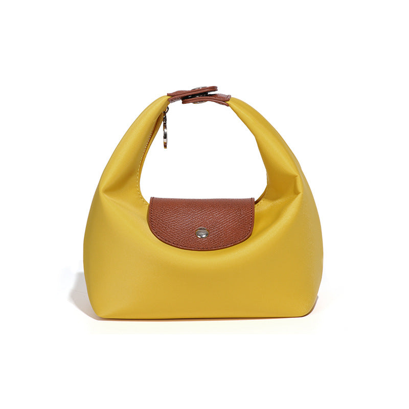 French Style Nylon Hand Carrying Lunch Box Waterproof Scratch Resistant Women's Handbag