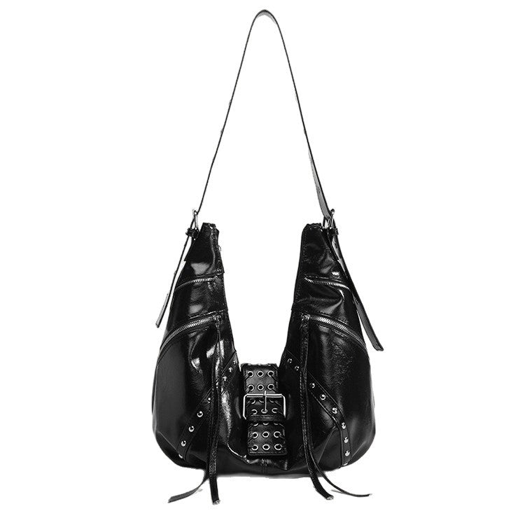 Leather Croissant Hot Fan Bike Packet Niche Lazy Simple Fashion Women's Shoulder Bag